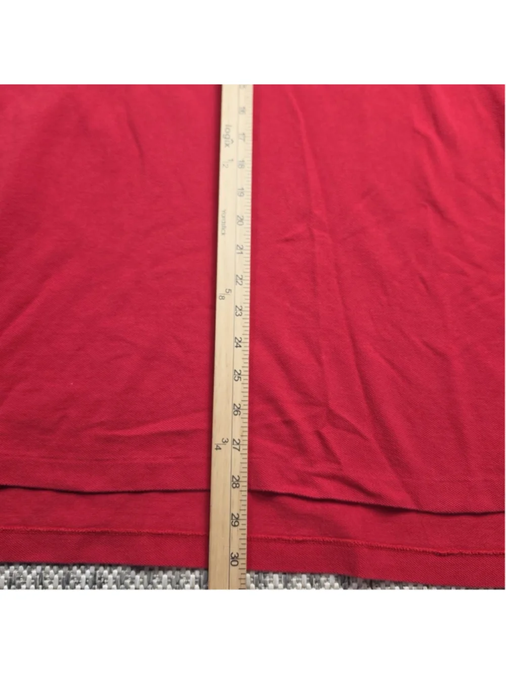 Polo Ralph Lauren Polo Shirt Mens Large Red Cotton Mesh Navy Pony Classic Fit